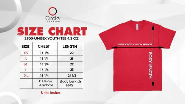 2900 Unisex Youth Jersey Short Sleeve Tee 4.3 Oz *