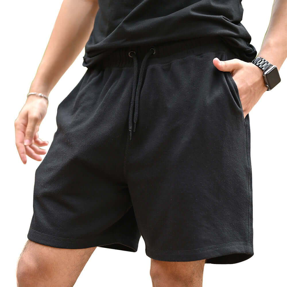 FLEECE FLEX-COTTON STRETCH SHORTS