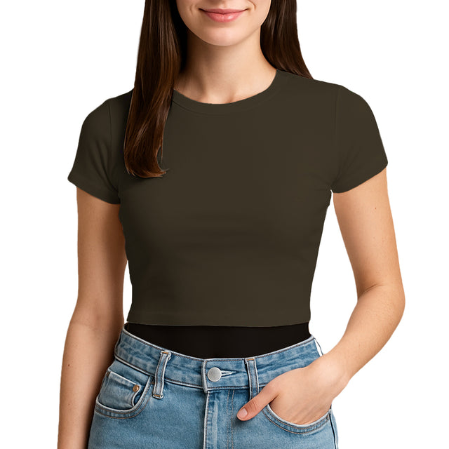 3315 Jersey Short Sleeve Cropped Tee 4.3 Oz*