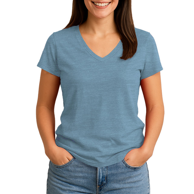 2585 COMFORT WOMENS V NECK TEE*