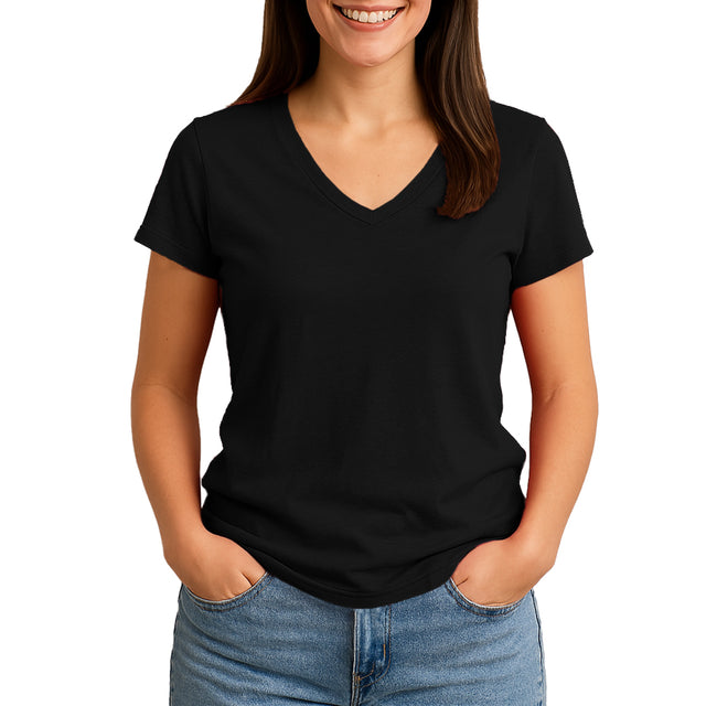 2585 COMFORT WOMENS V NECK TEE*