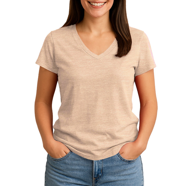 2585 COMFORT WOMENS V NECK TEE*