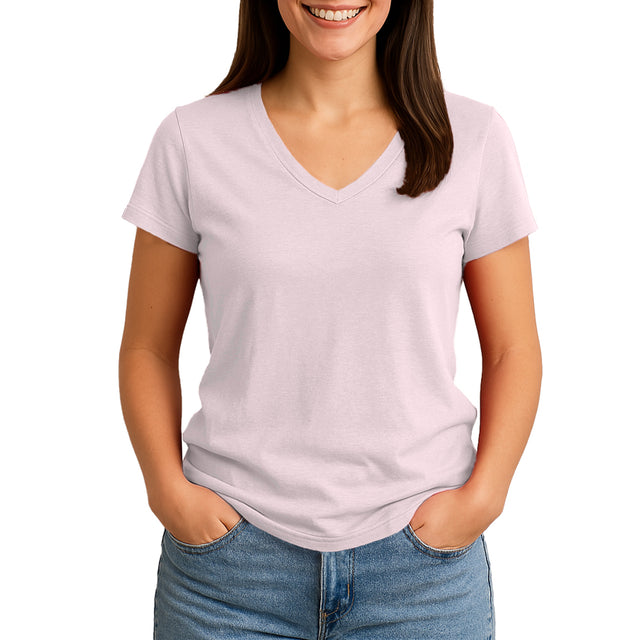 2585 COMFORT WOMENS V NECK TEE*