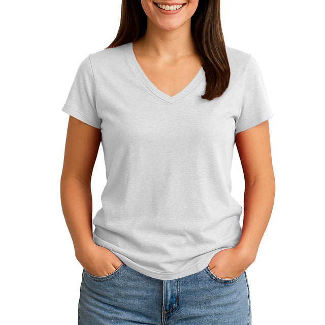 2585 COMFORT WOMENS V NECK TEE*