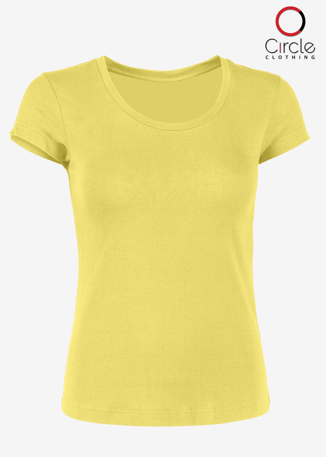Yellow Women's Softlume Jersey Skinny Fit Short Sleeve Tee