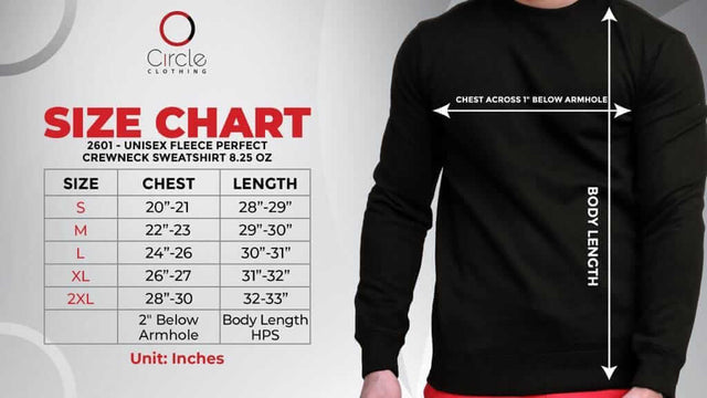 2601 Unisex Fleece Perfect Crewneck Sweatshirt 8.25 Oz*