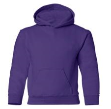 Youth Purple Fleece Pullover Hoodies 7.1 Oz - 2789