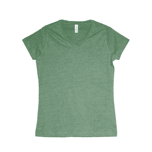 2585 womens v neck tee Military Green