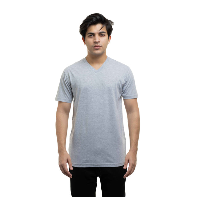 2587 Premium V Neck Tee grey