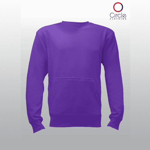 2615 Unisex Purple French Terry crewneck Sweatshirt with pockets 8.25 Oz