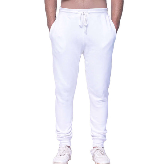 2690 unisex fleece perfect jogger pants white