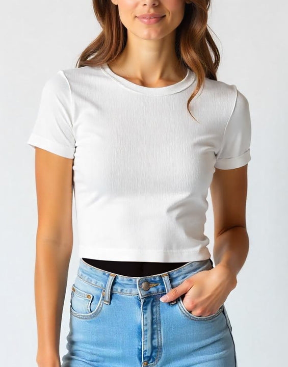 3315 Jersey Short Sleeve Cropped Tee 4.3 Oz*