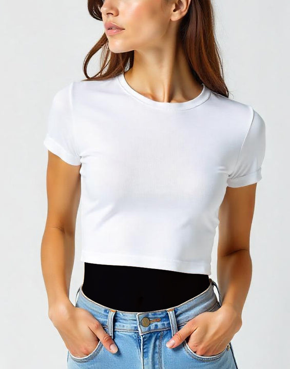 3315 Jersey Short Sleeve Cropped Tee 4.3 Oz*