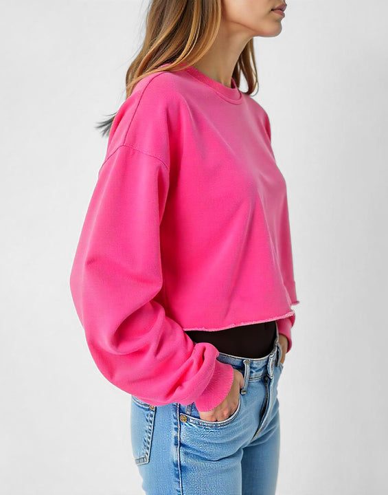 3636 Women's Fleece Perfect Crewneck Cropped Sweatshirt 8.25 Oz*