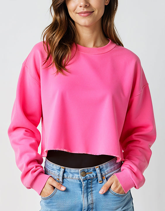 3636 Women's Fleece Perfect Crewneck Cropped Sweatshirt 8.25 Oz*