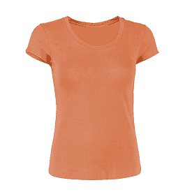 3900 Skinny Fit Short Sleeve Tee for Women brown