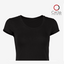 Black Softlume Jersey Skinny Fit Short Sleeve Baby Doll Tee for Women 4.3 Oz - (3920)
