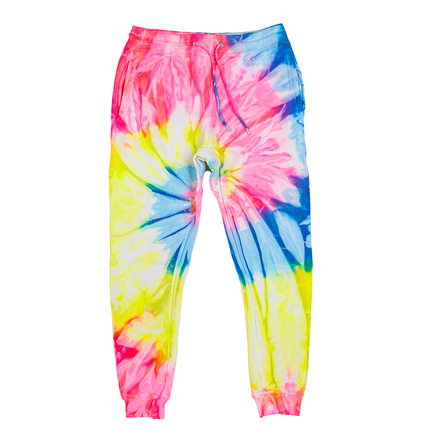 Tie Dye Jogger Pant Fuchsia Neon Spiral