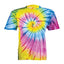 Tie Dye T Shirt Gold Fuchsia Neon Spiral