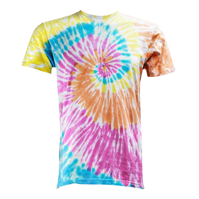 Tie Dye T Shirt Yellow Spiral