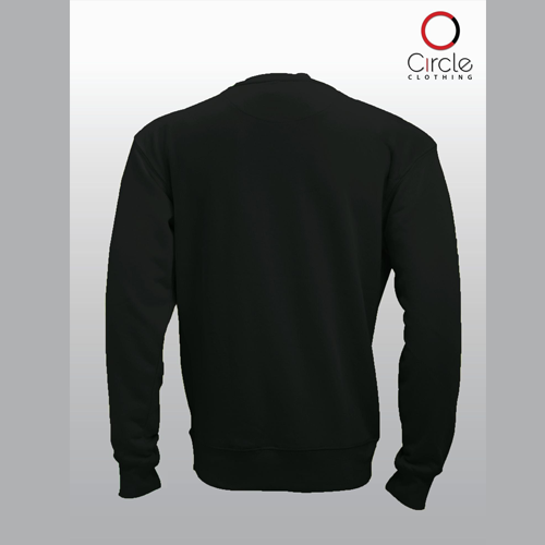 Unisex Black French Terry Crewneck Sweatshirt with Pocket 8.25 Oz - 2615