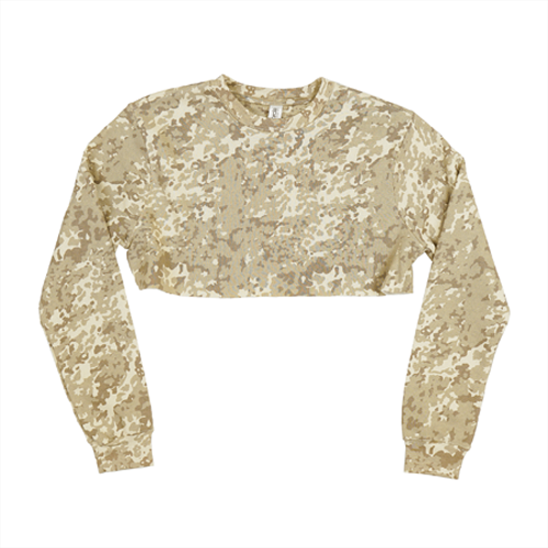 Unisex Camouflage Fleece Perfect Crewneck Cropped Sweatshirt 8.25 Oz - 3636