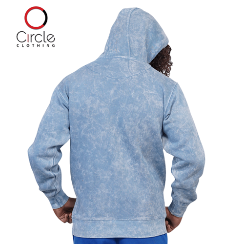 Unisex Fleece Perfect Pullover Blue Mineral Wash Hoodie 8.25 Oz - MWH 002