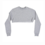 Unisex Heather Grey Fleece Perfect Crewneck Cropped Sweatshirt 8.25 Oz - 3636