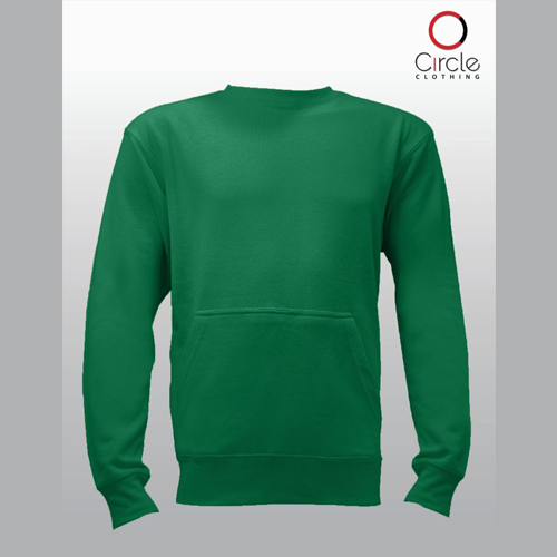 Unisex Kelly Green Crewneck Sweatshirt with Pocket 8.25 Oz - 2615