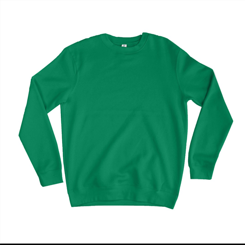 Unisex Kelly Green Fleece Perfect Crewneck Sweatshirt 8.25 Oz - 2601