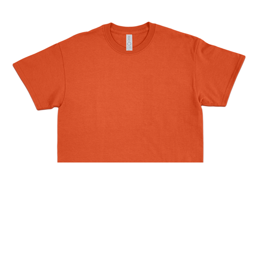 Unisex Orange Jersey Short Sleeve Cropped Tee 4.3 Oz - 3315