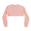 Unisex Powder Pink Fleece Perfect Crewneck Cropped Sweatshirt 8.25 Oz - 3636
