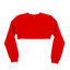 Unisex Red Fleece Perfect Crewneck Cropped Sweatshirt 8.25 Oz - 3636