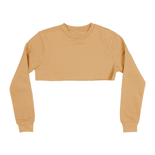 Unisex Sand Fleece Perfect Crewneck Cropped Sweatshirt 8.25 Oz - 3636