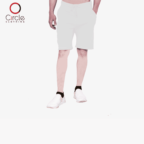 Unisex White Classic Perfect Fleece Shorts 8.25 Oz - 8001