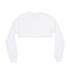 Unisex White Fleece Perfect Crewneck Cropped Sweatshirt 8.25 Oz - 3636