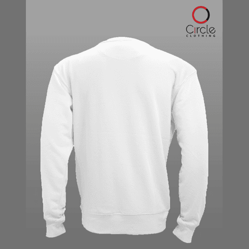 Unisex White French Terry Crewneck Sweatshirt with Pocket 8.25 Oz - 2615