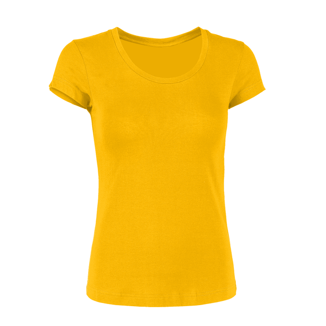 3900 Skinny Fit Short Sleeve Tee for Women gold