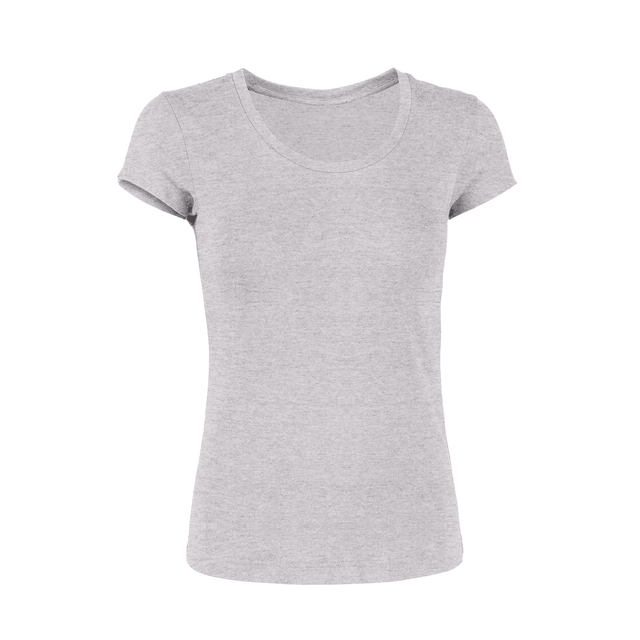 3900 Skinny Fit Short Sleeve Tee for Women heather grey