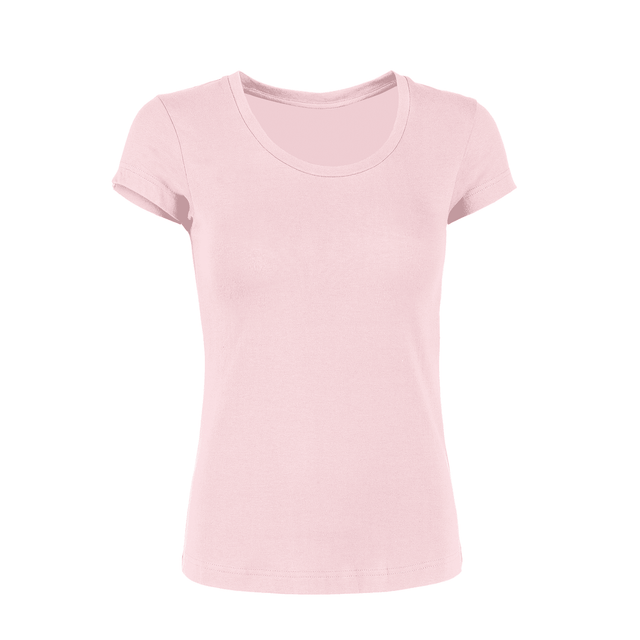 3900 Skinny Fit Short Sleeve Tee for Women pink