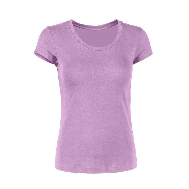 3900 Skinny Fit Short Sleeve Tee for Women purple