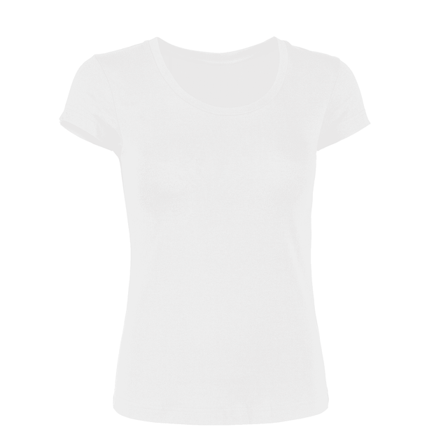 3900 Skinny Fit Short Sleeve Tee for Women white