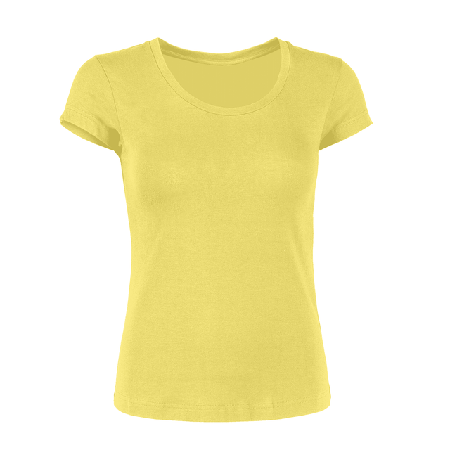 3900 Skinny Fit Short Sleeve Tee for Women yellow