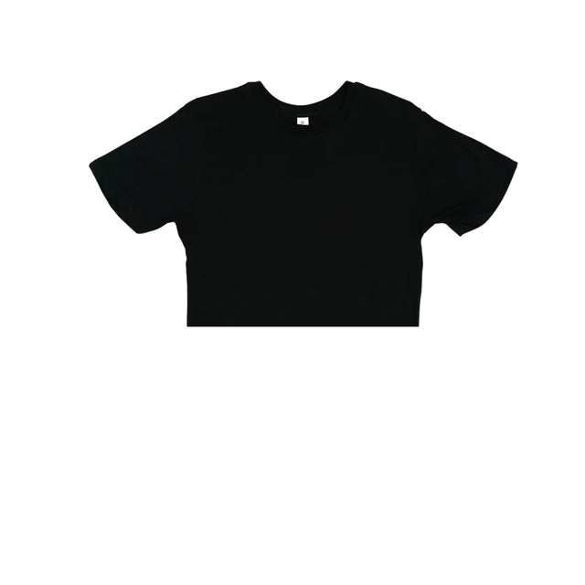 Unisex Black Jersey Short Sleeve Cropped Tee 4.3 Oz - 3315