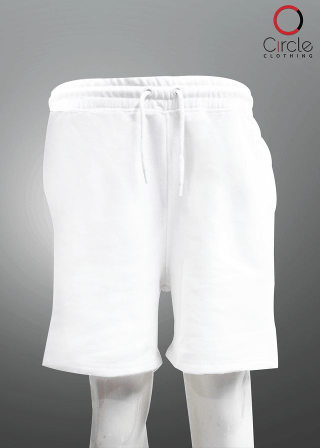 Unisex White UnBranded Perfect Shorts 8.25 Oz - 8008 