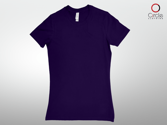 Purple Women's Softlume Jersey Skinny Fit Short Sleeve Tee 4.3 Oz - (3900)