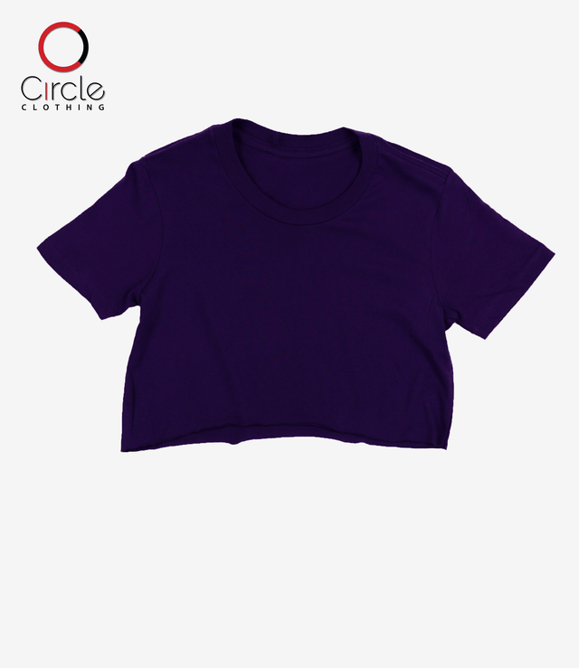 Unisex Purple Jersey Short Sleeve Cropped Tee 4.3 Oz - 3315