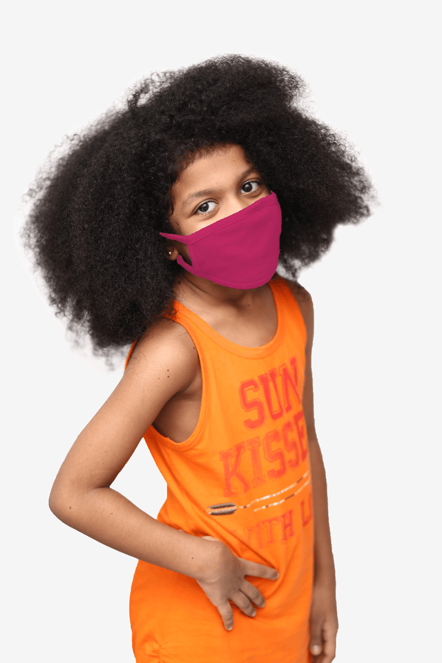 Kids Rose Pink Face Cover - Circle Clothing LLC