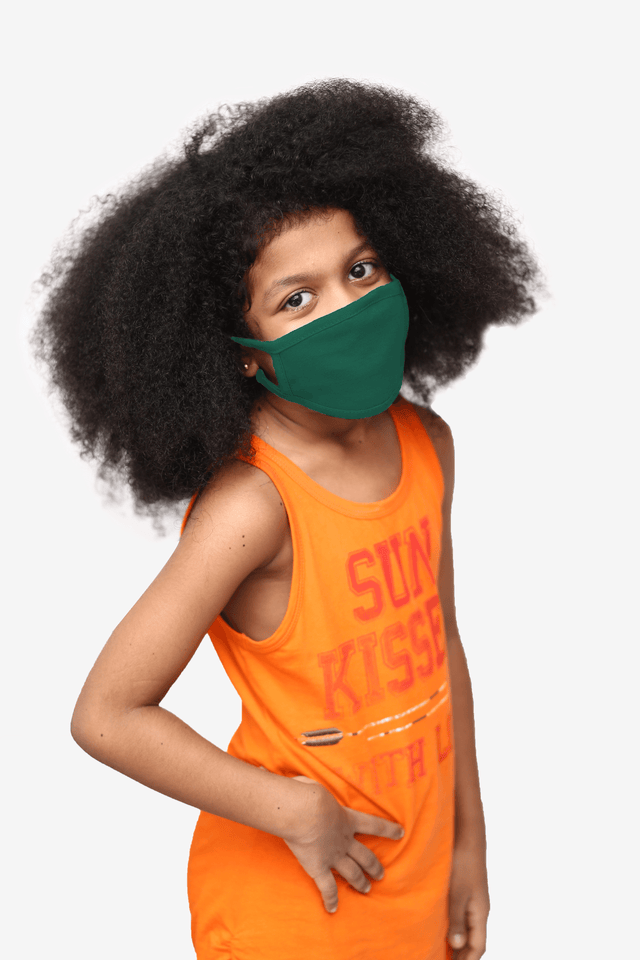 Kids Teal Green Face Cover - Circle Clothing LLC