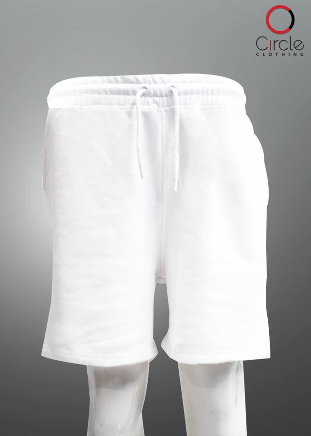 Unisex White French Terry Shorts 8.25 Oz  